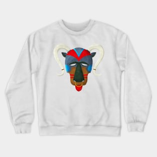 Watercolor tribal mask Crewneck Sweatshirt